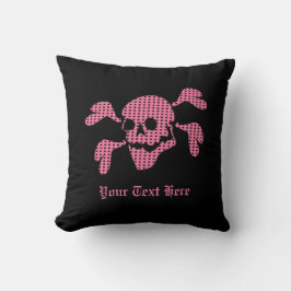 90er Goth Rockabilly Totenkopf und Piratenkreuz Pu Kissen