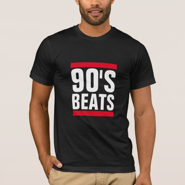 90ER HIP-HOP BEATS GRAFIKMENS T-Shirt (Vorderseite)