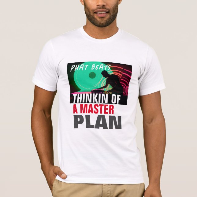 90er HIP-HOP-FAT BEATS DJ GRAPHIC T-Shirt (Vorderseite)