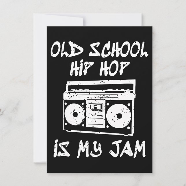 90er Hip Hop Old School Boombox Music Lover Einladung (Vorderseite)