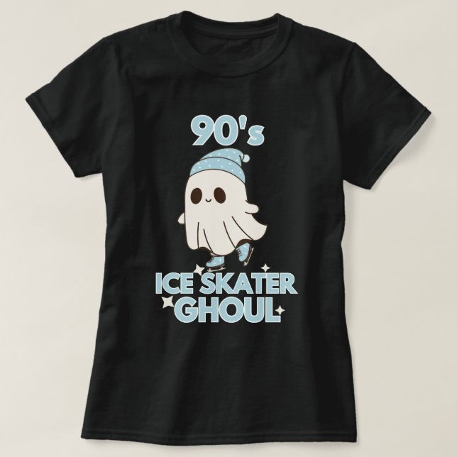 90er-Ice-Skater Ghoul Halloween T-Shirt (Design vorne)