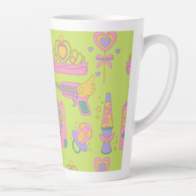90er-Ikonen-Muster  Milchtasse (Rechts)