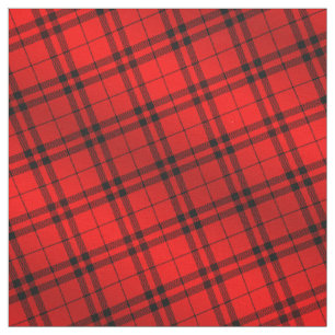 90er Inspiriert Kariertes Muster Grunge Red Black  Stoff