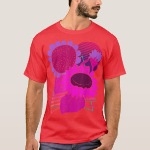 90er Jahre Art Sunshine Garden Blume Blossom Vapor T-Shirt