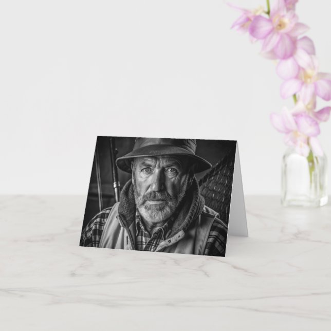 90er Jahre Fishing-Foto-Karte Karte (Orchidee)