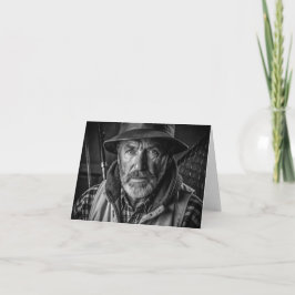 90er Jahre Fishing-Foto-Karte Karte