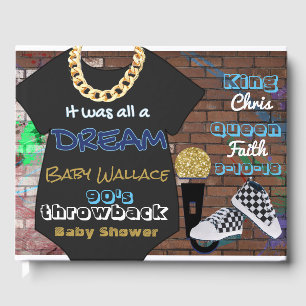 90er Jahre Hip Hop BOY Baby Shower Custom Gästebuc Gästebuch
