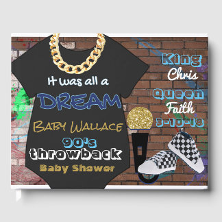 90er Jahre Hip Hop BOY Baby Shower Custom Gästebuc Gästebuch