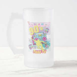 90er Jahre Hip Hop Vibes Retro machte mich Mattglas Bierglas