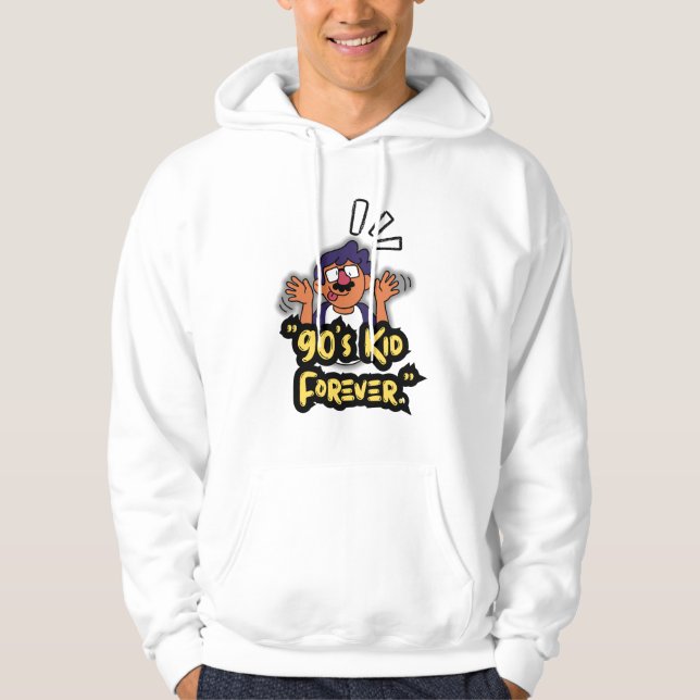 90er Jahre Kid Forever - Nostalgie Cartoon Edition Hoodie (Vorderseite)
