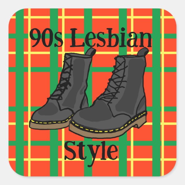 90er Jahre Lesben Style Sticker (Vorderseite)