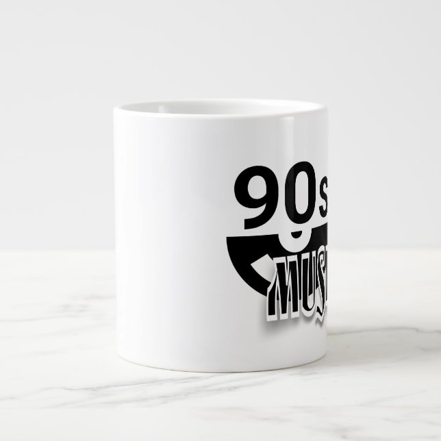 90er-Jahre-Musik - Jumbo-Tasse (Vorderseite)