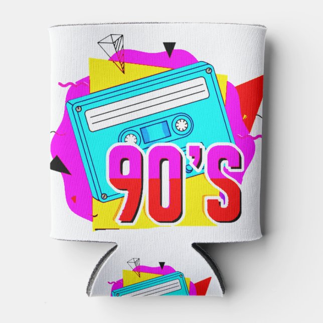90er Jahre Old School Vibes Shirt Designs Geschenk Dosenkühler (Vorderseite)