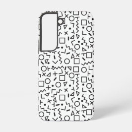 90er Jahre Schwarz-Weiß-Formen-Muster Samsung Galaxy Hülle