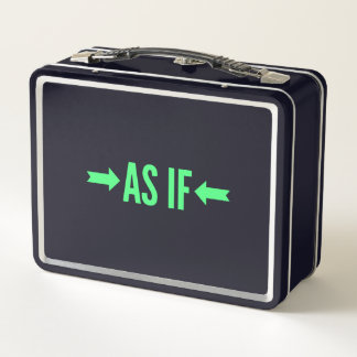 90er-Jahre-Slogan-Lunchbox, schwarze Metall-Lunchb Metall Brotdose