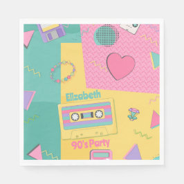 90er Jahre Thema Geburtstagsparty Napkins Serviette