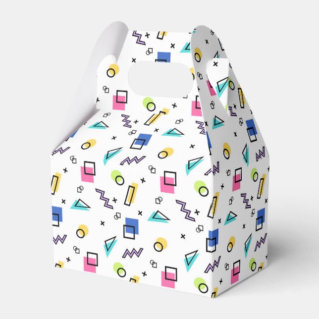 90er-Jahre Vibe Simple Shapes & Konturen Gefälligk Geschenkschachtel (Vorderseite)