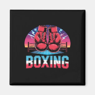 90er Jahre Vintage-Boxhandschuhe Fighter Boxer Magnet