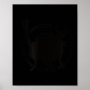 90er Jahre Y2k Funny Beängstigend Tomcat Cat wird  Poster