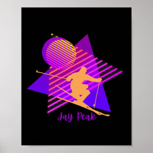 90er Jay Peak Vermont Skifahrer Poster