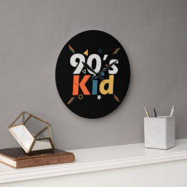 90er-Kid Große Wanduhr