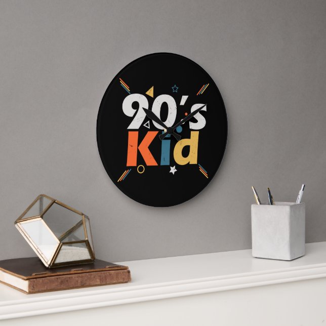 90er-Kid Große Wanduhr (Büro)