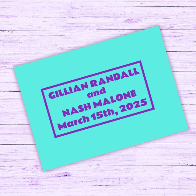 90er Lila auf Aquamariner Hochzeit Gästebuch (Von Creator hochgeladen)