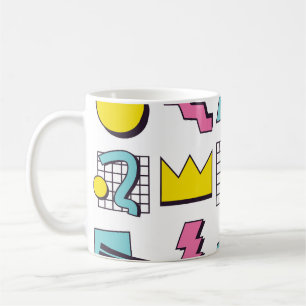 90er Memphis: Pop-Designelemente. Kaffeetasse