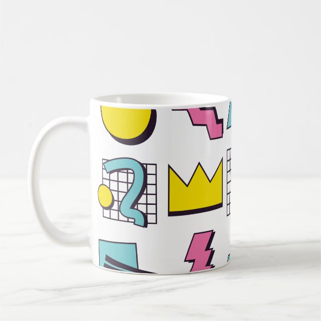 90er Memphis: Pop-Designelemente. Kaffeetasse (Links)