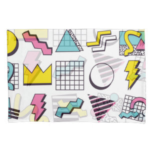 90er Memphis: Pop-Designelemente. Kissenbezug