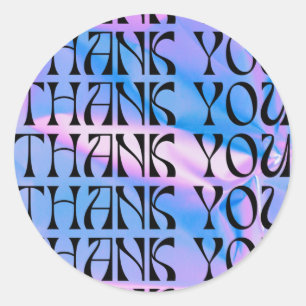 90er-Psychedelic-Pop-Medieneinsatz  Runder Aufkleber