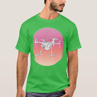 90er Retro-Drohne Sonnenuntergang Freunde T-Shirt