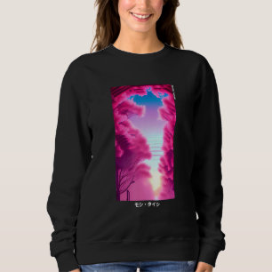 90er Retro-Japanischer Vaporwave Kirschblüten-Ästh Sweatshirt