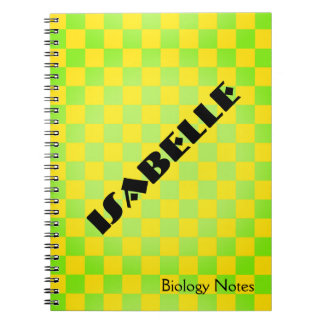 90er Retro Karo Personalisiertes Notizbuch Notizblock