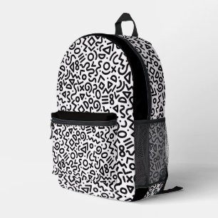 90er Retro-Muster-Rucksack Bedruckter Rucksack