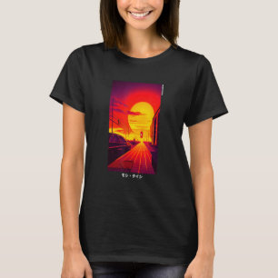 90er Retro Synthwave japanische Vaporwave Art Otak T-Shirt