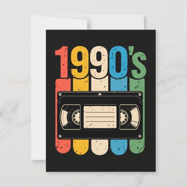 90er Retro-VHS Nostalgie Einladung (Vorderseite)