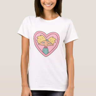 90er-Schwarm-Herzanhänger — Süßer Retro-Jungen-Auf T-Shirt
