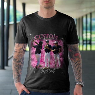 90er Sport Bootleg Rap Custom-Foto T-Shirt