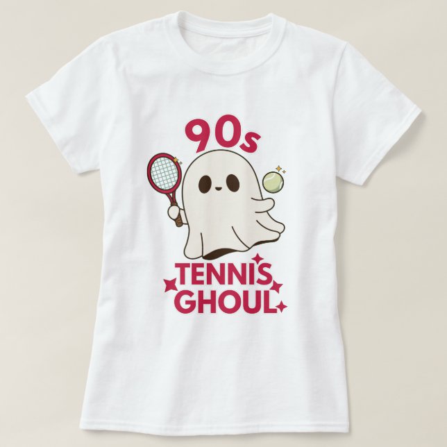 90er Tennis Ghoul Halloween T-Shirt (Design vorne)