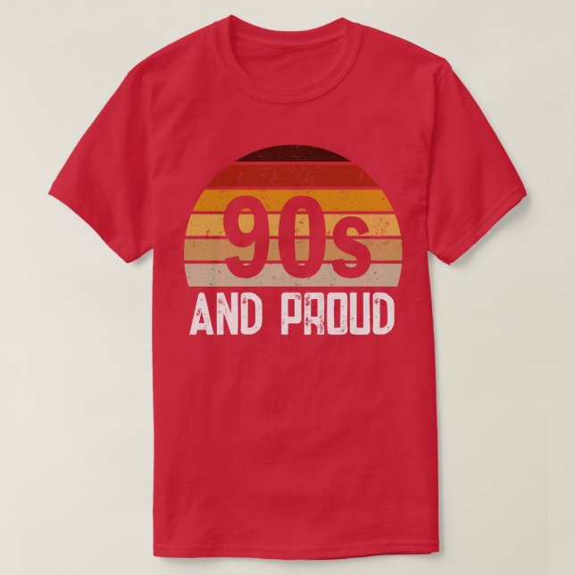 90er und stolze Retro T-Shirt (Design vorne)