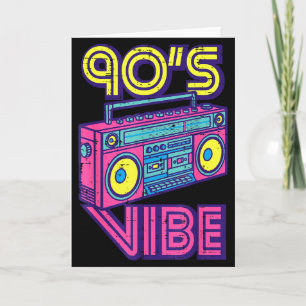 90er-Vibe Boom Box Radio Retro-Musikliebhaber Männ Karte
