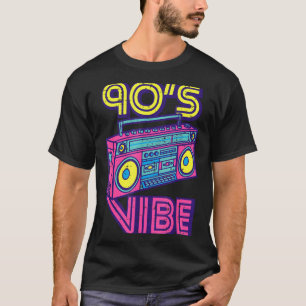 90er-Vibe-Boom-Box-Radio-Retro-Musikliebhaber Männ T-Shirt