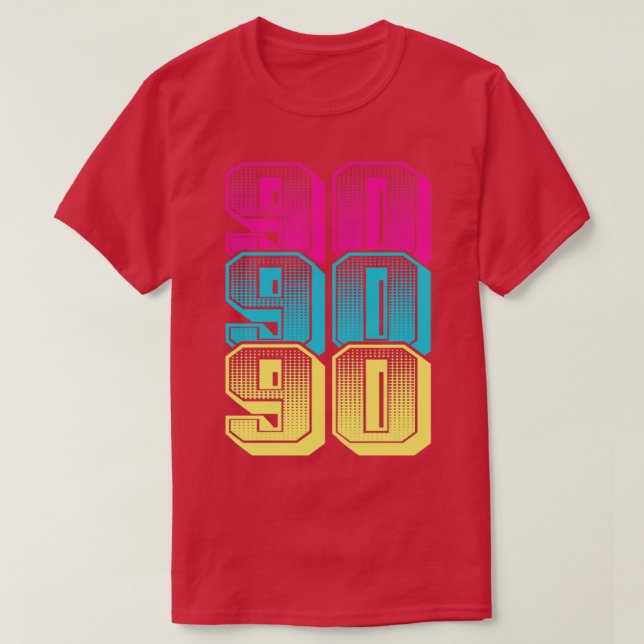90er Vintagen 1990er 90er T-Shirt (Design vorne)