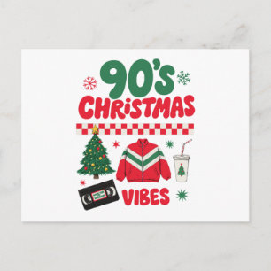 90er Weihnachts Stimmung Retro Nostalgie VHS Train Feiertagspostkarte