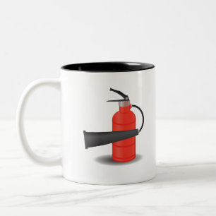 90Fire Extinguisher_rasterized Zweifarbige Tasse