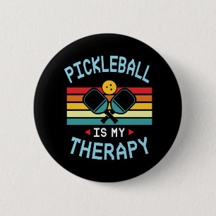 90Pickleball ist meine Therapie. Funny Pickleball  Button
