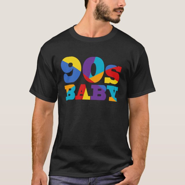 90s Baby  Born in The 90s Retro T-Shirt (Vorderseite)