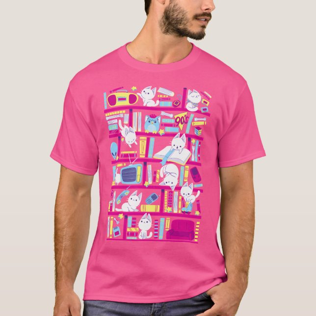 90S-Bibliothek T-Shirt (Vorderseite)