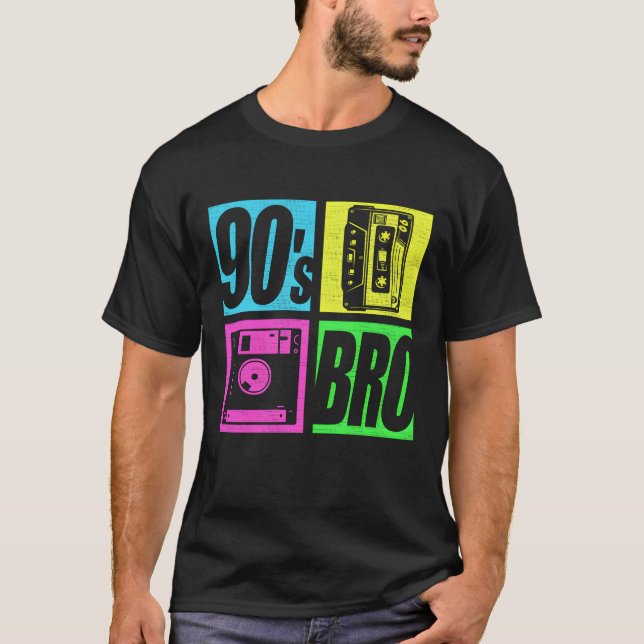 90s Bro 1990s Fashion 90heme Party Nineties family T-Shirt (Vorderseite)